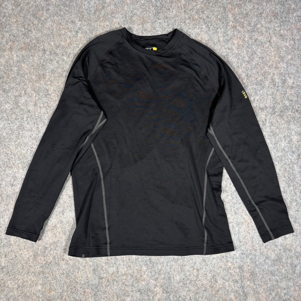 Under Armour Base 1.0 Thermal Shirt Mens L‎ Black Fitted Long Sleeve Baselayer